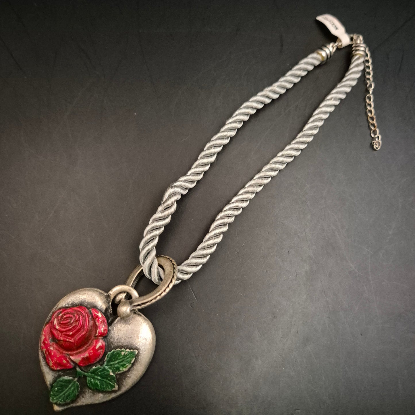 Vintage Herz Armband mit detaillierter Rose - Bild 4