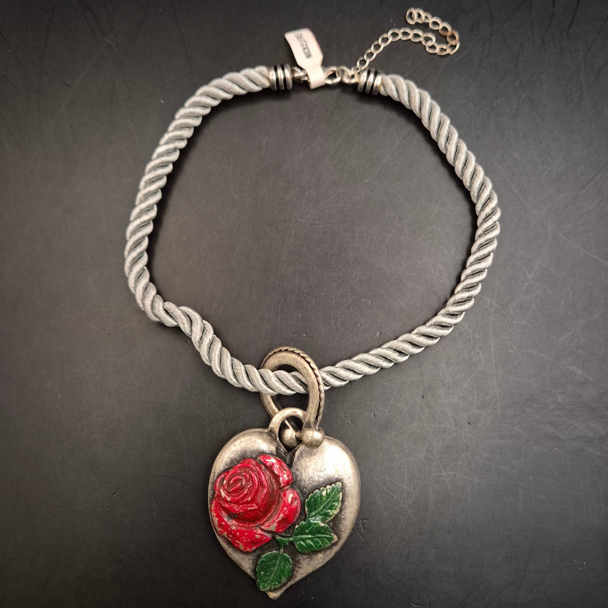 Vintage Herz Armband mit detaillierter Rose - Bild 5