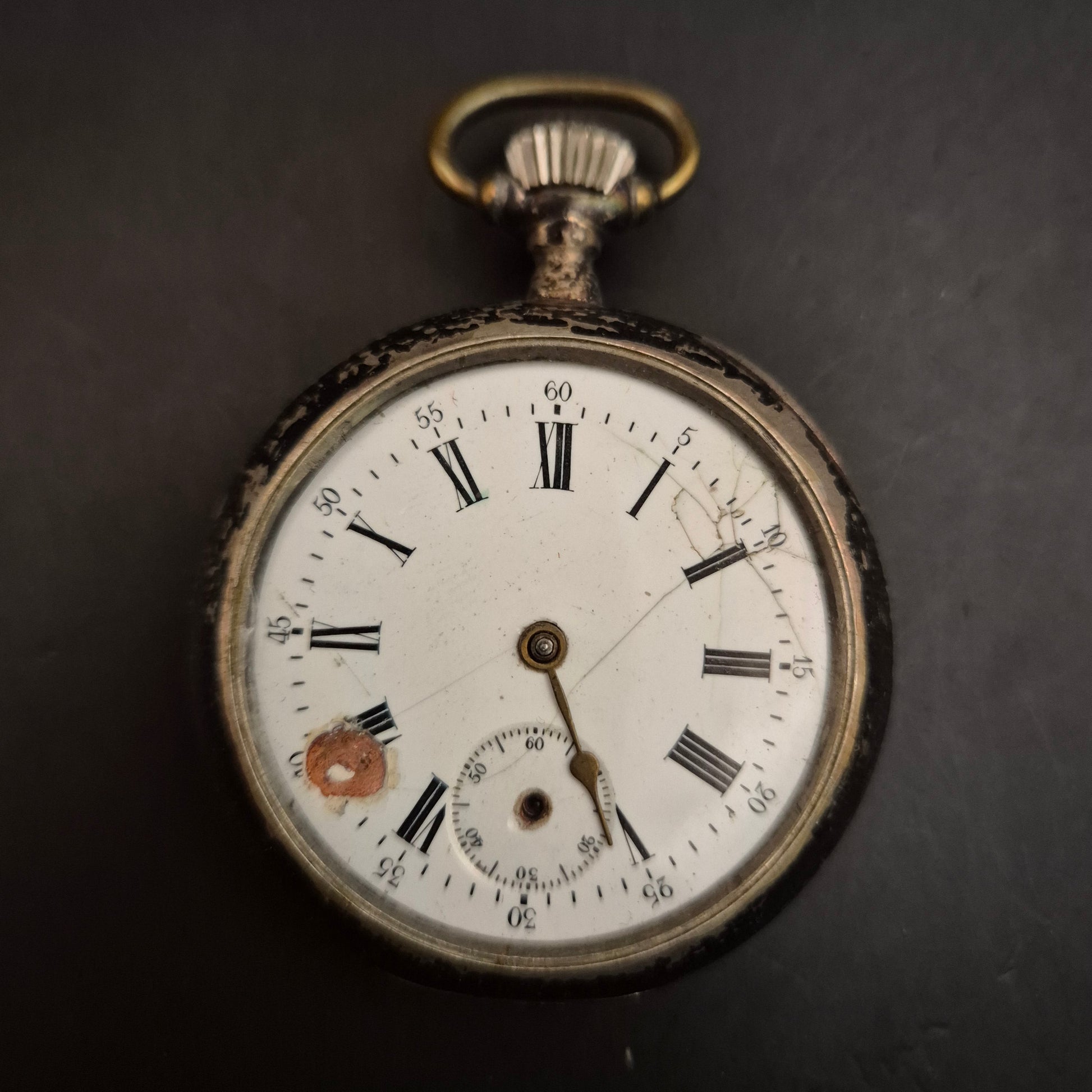 Antike mechanische Taschenuhr – Vintage Sammlerstück mit Patina - Bild 6