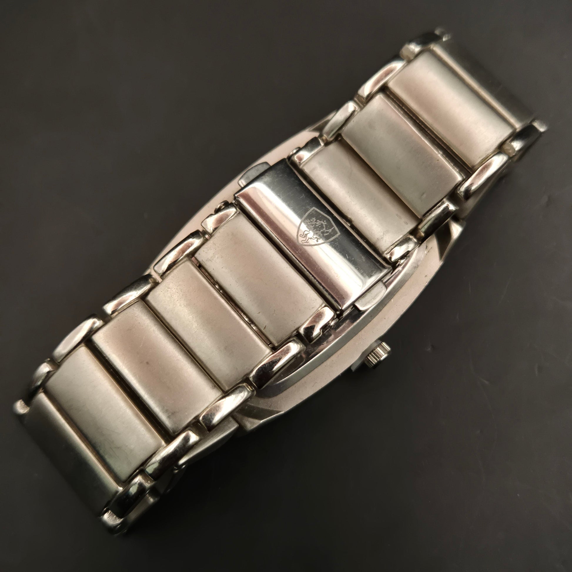 Vintage Quartz Uhr | Markantes rotes Zifferblatt | Metallband - Bild 2