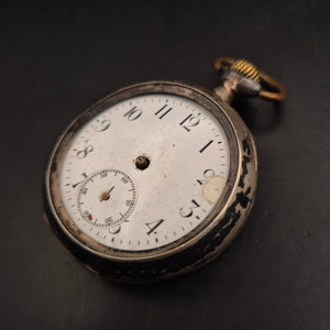 Vintage Taschenuhr Gehäuse & Zifferblatt – Defekt für Teile