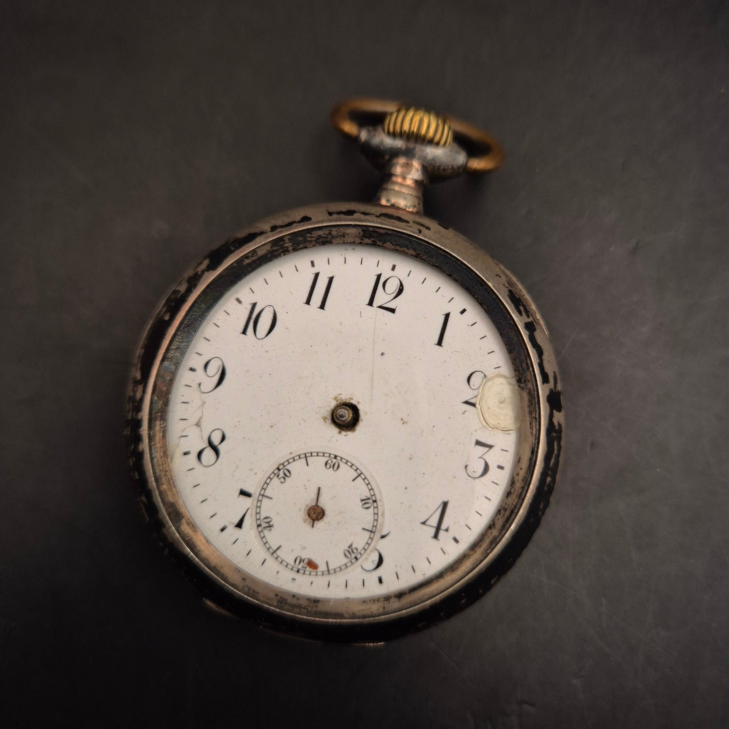 Vintage Taschenuhr Gehäuse & Zifferblatt – Defekt für Teile - Bild 5