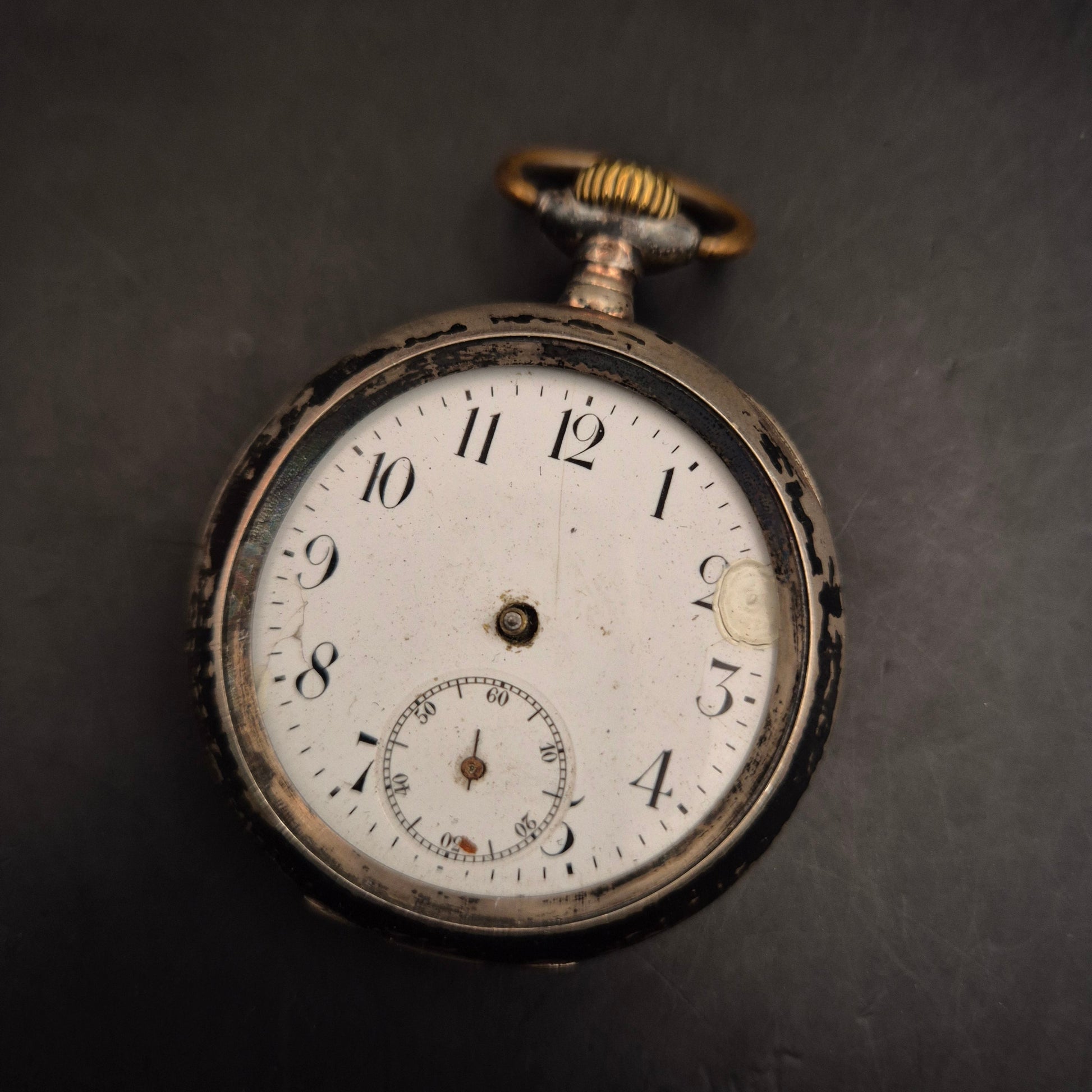 Vintage Taschenuhr Gehäuse & Zifferblatt – Defekt für Teile - Bild 5