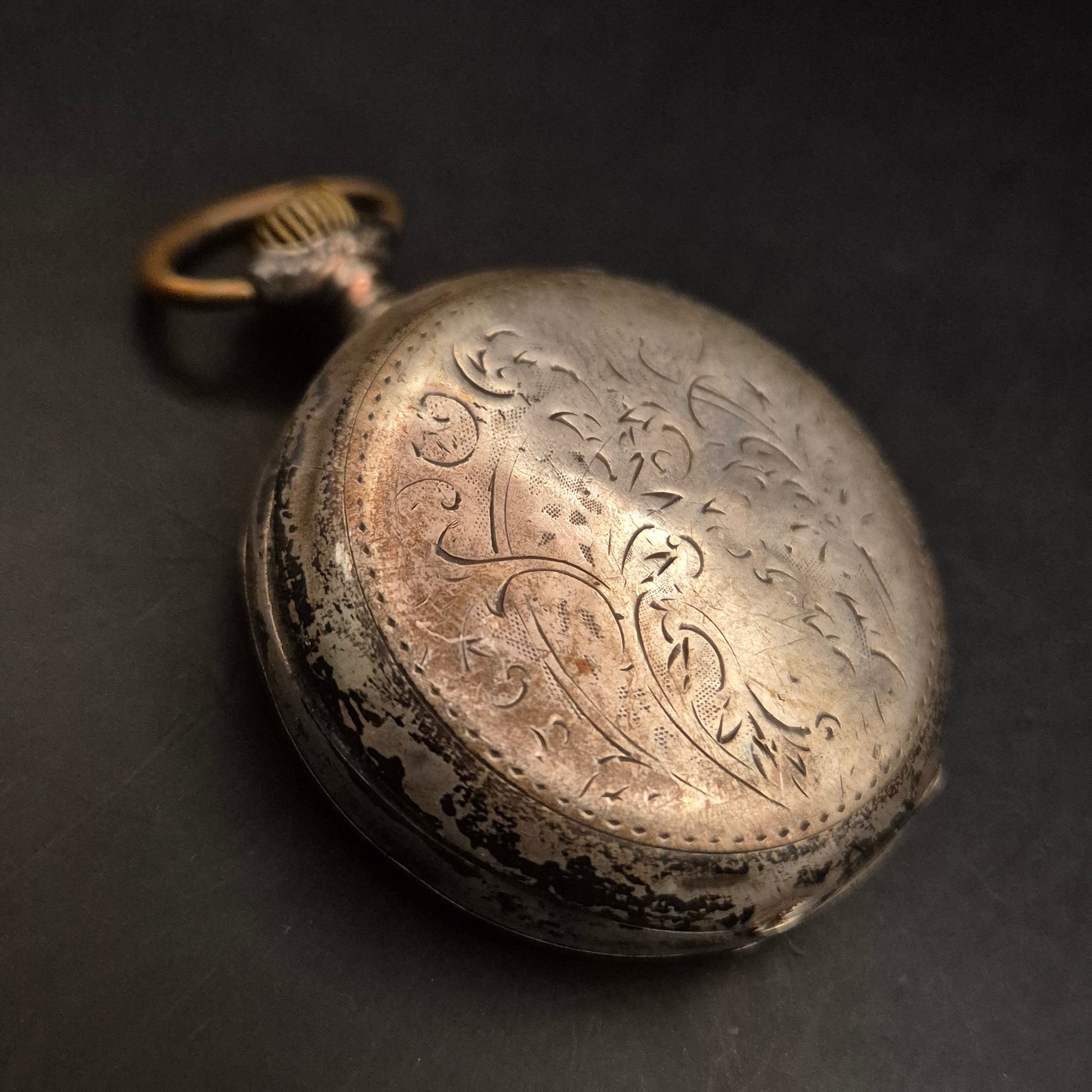 Vintage Taschenuhr Gehäuse & Zifferblatt – Defekt für Teile - Bild 8