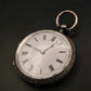 Vintage Taschenuhr Silberfarben mit römischen Ziffern – FES4826 - Bild 4