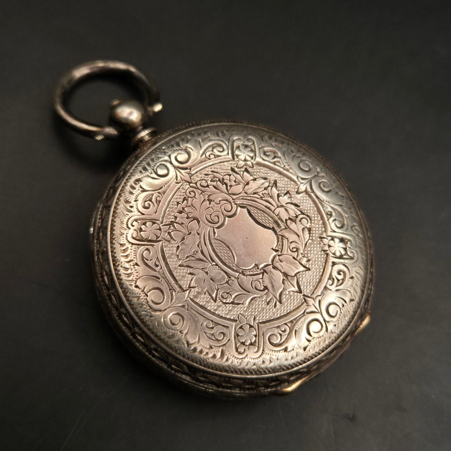 Vintage Taschenuhr Silberfarben mit römischen Ziffern – FES4826 - Bild 7