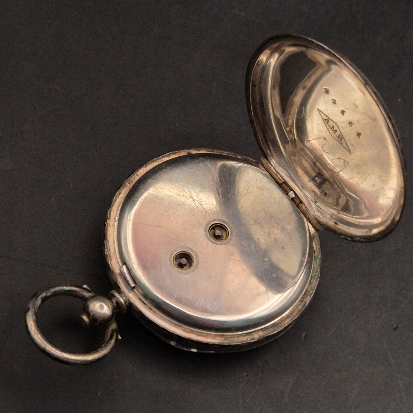Vintage Taschenuhr Silberfarben mit römischen Ziffern – FES4826 - Bild 2