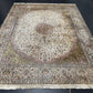 Handgeknüpfter Kaschmir Ghoum Teppich aus Seide 312x250cm