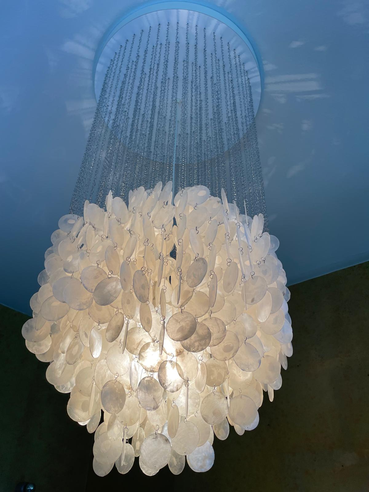 Verner Panton Fun 4 DM Pendelleuchte – Perlmutt Design Lampe- Perlmutt