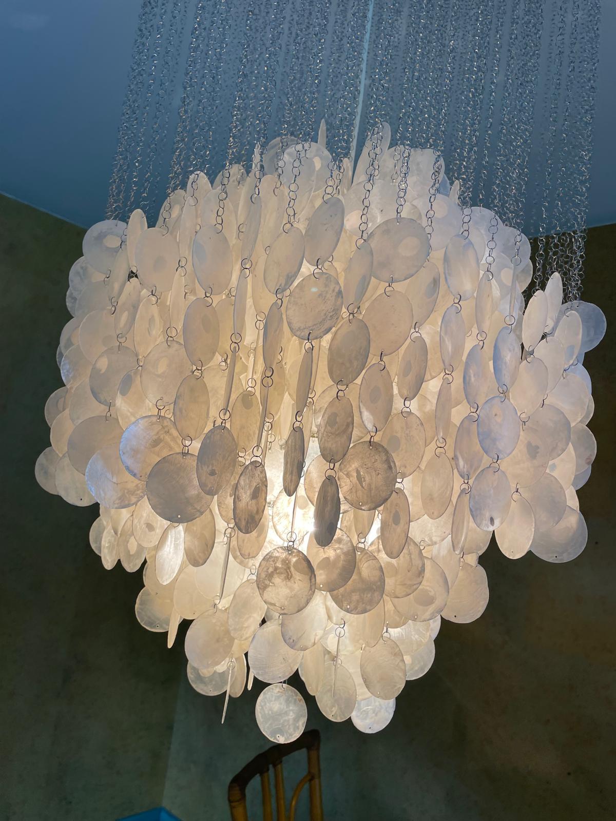 Verner Panton Fun 4 DM Pendelleuchte – Perlmutt Design Lampe- Perlmutt