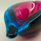 Edles Murano Glas Objekt Blau Pink – Handgefertigte Design Skulptur