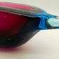 Edles Murano Glas Objekt Blau Pink – Handgefertigte Design Skulptur
