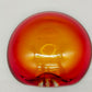 Vintage Murano Glas Aschenbecher Rot Orange Grün