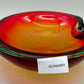 Vintage Murano Glas Aschenbecher Rot Orange Grün