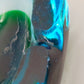 Vintage Murano Glas Aschenbecher Blau Grün – Massiv & Dekorativ