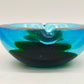 Vintage Murano Glas Aschenbecher Blau Grün – Massiv & Dekorativ