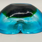Vintage Murano Glas Aschenbecher Blau Grün – Massiv & Dekorativ