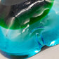 Vintage Murano Glas Aschenbecher Blau Grün – Massiv & Dekorativ