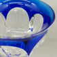 Elegante Kristallglas Kelche Blau & Rosa – Facettenschliff Design