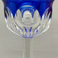 Elegante Kristallglas Kelche Blau & Rosa – Facettenschliff Design