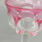 Elegante Kristallglas Kelche Blau & Rosa – Facettenschliff Design