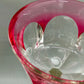 Elegante Kristallglas Kelche Blau & Rosa – Facettenschliff Design