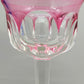 Elegante Kristallglas Kelche Blau & Rosa – Facettenschliff Design