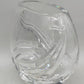 Massive Kristallglas Vase mit geschwungenem Design – dekorativ & edel
