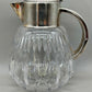 Kristall Glas Karaffe mit Metall Deckel & Einsatz – Vintage Stil