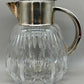 Kristall Glas Karaffe mit Metall Deckel & Einsatz – Vintage Stil