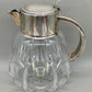 Kristall Glas Karaffe mit Metall Deckel & Einsatz – Vintage Stil