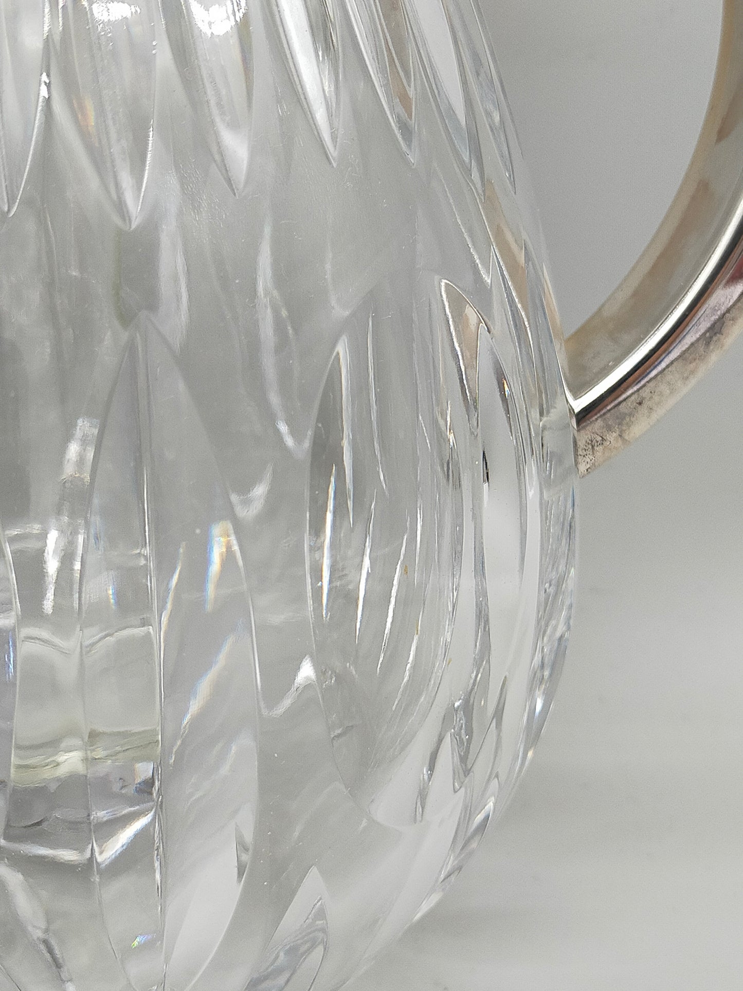 Kristall Glas Karaffe mit Metall Deckel & Einsatz – Vintage Stil