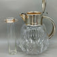 Kristall Glas Karaffe mit Metall Deckel & Einsatz – Vintage Stil
