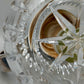 Kristall Glas Karaffe mit Metall Deckel & Einsatz – Vintage Stil
