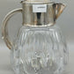 Kristall Glas Karaffe mit Metall Deckel & Einsatz – Vintage Stil