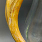 Vintage Glas Karaffe mit Einsatz & Horn Griff – Dekorativ