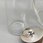 Vintage Glas Karaffe mit Einsatz & Horn Griff – Dekorativ