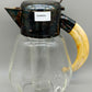 Vintage Glas Karaffe mit Einsatz & Horn Griff – Dekorativ
