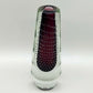 Murano Stil Glas Vase mit Luftblasen & rotem Kern