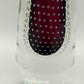 Murano Stil Glas Vase mit Luftblasen & rotem Kern