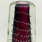 Murano Stil Glas Vase mit Luftblasen & rotem Kern