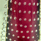 Murano Stil Glas Vase mit Luftblasen & rotem Kern