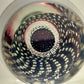 Murano Stil Glas Vase mit Luftblasen & rotem Kern