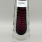 Murano Stil Glas Vase mit Luftblasen & rotem Kern