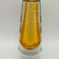 Murano Stil Glas Vase Amber mit Luftblasen Dekor