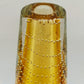 Murano Stil Glas Vase Amber mit Luftblasen Dekor