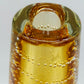Murano Stil Glas Vase Amber mit Luftblasen Dekor