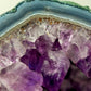 Große Amethyst Druse Geode Kristall violett Naturstein Dekoration
