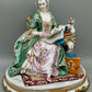 Capodimonte Porzellan Figur Madame Pompadour Italien Signiert