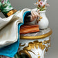Capodimonte Porzellan Figur Madame Pompadour Italien Signiert